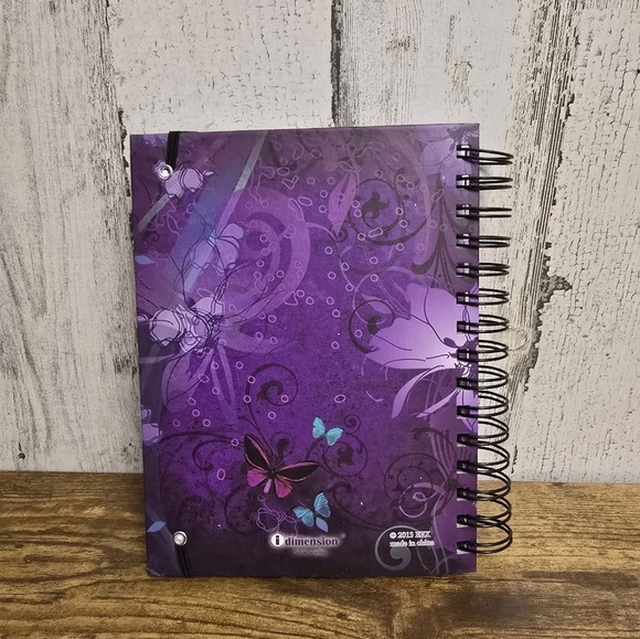 Never Used Purple Butterfly Spiral Notebook With Go All Things Are Possibl - Picture 3 of 9